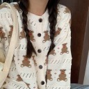 Pull en tricot pour femmes avec des oursons 2