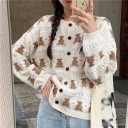 Pull en tricot pour femmes avec des oursons 3