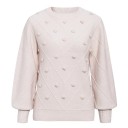 Pull en tricot pour femmes avec pompons G354 4