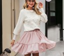 Pull en tricot pour femmes avec pompons G354 1