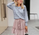 Pull en tricot pour femmes avec pompons G354 2