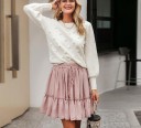 Pull en tricot pour femmes avec pompons G354 4