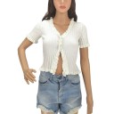 Pull en tricot pour femmes avec volants 4