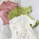 Pull en tricot pour femmes avec volants 1