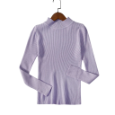 Pull en tricot pour femmes en coton et acrylique avec un col rond Pull élégant uni à manches longues Taille universelle pour un usage quotidien 12