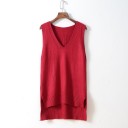 Pull en tricot sans manches pour femmes G394 2