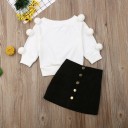 Pull et jupe pour fille L1304 1
