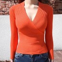 Pull féminin à décolleté 11