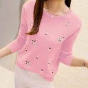 Pull féminin à fleurs 3