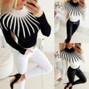 Pull féminin à rayures 1