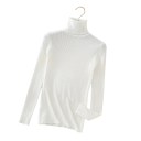 Pull féminin en tricot avec col roulé en coton et polyester Pull élégant uni à manches longues Taille universelle pour l'automne et l'hiver 6