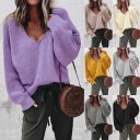 Pull femme à décolleté plongeant 1