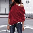 Pull femme à épaule tombante 1