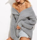 Pull femme à épaules tombantes J2450 5