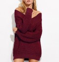Pull femme à épaules tombantes J2450 7
