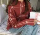 Pull femme à motif écossais 5