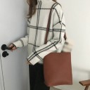 Pull femme à motif écossais 2