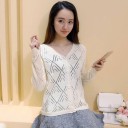 Pull femme avec boutons A2119 2