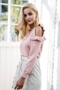 Pull femme avec des découpes à volants sur les épaules J2449 2
