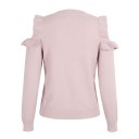 Pull femme avec des découpes à volants sur les épaules J2449 11