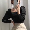 Pull femme avec des manches bouffantes G404 4