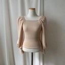 Pull femme avec des manches bouffantes G404 3