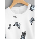 Pull femme avec des papillons 1