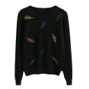 Pull femme avec des plumes 6