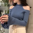 Pull femme avec épaules dénudées G366 1