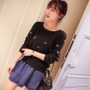 Pull femme avec motif d'oiseaux 2