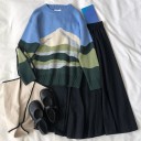 Pull femme avec motif de paysage 2