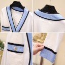 Pull femme avec poches et boutons 2