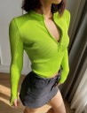 Pull femme avec zip G273 4