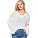 Pull femme blanc G331 1
