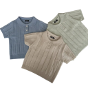 Pull fin en tricot pour enfants avec col et boutons au milieu en coton uni style coréen haut doux léger pour garçons et filles différentes couleurs 4