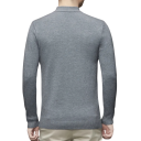 Pull homme à col roulé Pull en tricot uni avec encolure ronde Manches longues Pull élégant d'hiver et d'automne Polyester Différentes couleurs 11