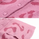 Pull léopard pour femme avec boutons 2