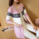 Pull long femme à motifs 5