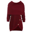 Pull long femme avec boutons 3