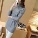 Pull long pour femme avec col roulé 3