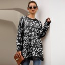 Pull long pour femmes avec motif léopard 4