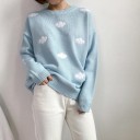 Pull pour femmes avec des nuages A2181 8