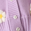 Pull pour fille avec des fleurs L659 3