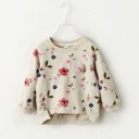 Pull pour fille avec des fleurs 1
