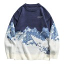 Pull pour homme avec montagnes 8