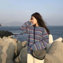 Pull rayé ample pour femmes A1469 2