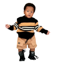 Pull rayé pour enfants avec col rond Manches longues Polyester Acétate Rayures colorées Pull tricoté automnal et hivernal pour garçons et filles 7