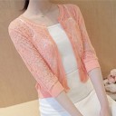 Pullover curto de renda para senhora 6