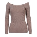 Pullover da donna con spalle scoperte 17