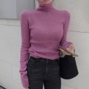 Pullover de gola alta feminino 4